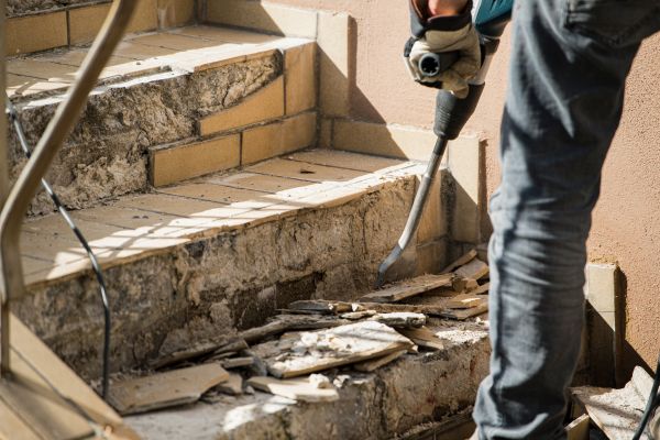 Concrete Stair Demolition in Hilliard